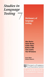 Dictionary of Language TestingGStudies in Language Testing 7()