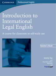 Introduction to International Legal English Teachers Book